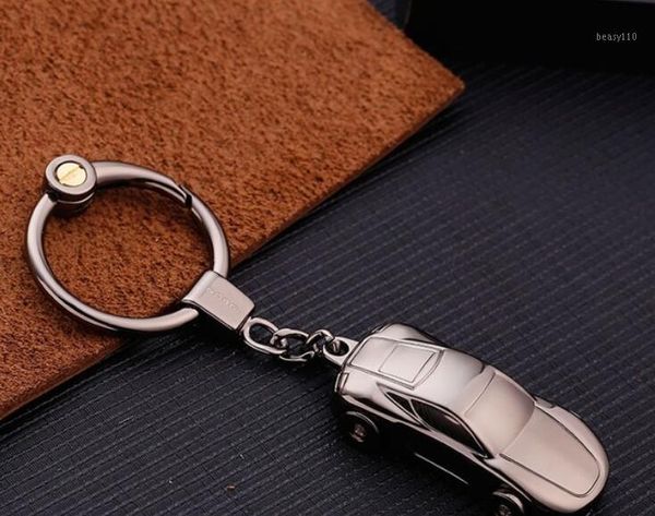 

car keychain - gift men's metal keychain key holder zinc alloy pendant couple key chain 173851, Silver