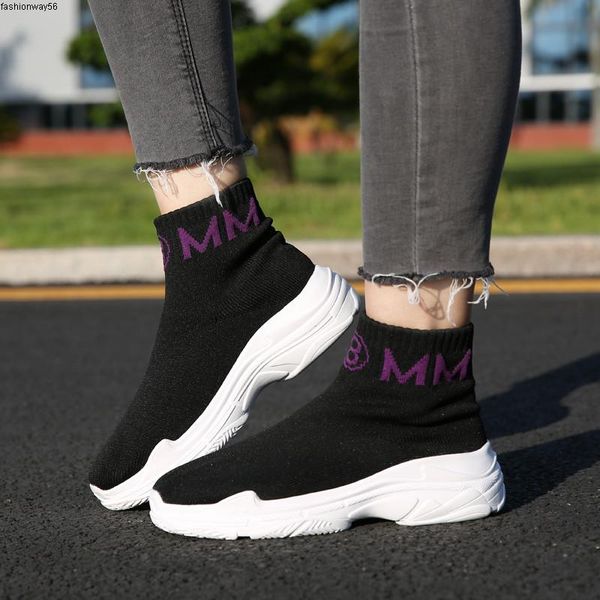 

shoes fashion sneakers lady socks casual vulcanized shoes comfortable breathable black walking