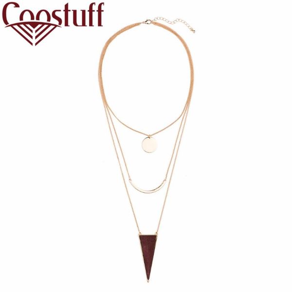 

2020 choker necklace colar statement necklace kolye collier wood pendant multilayer women necklaces & pendants collares collar, Silver