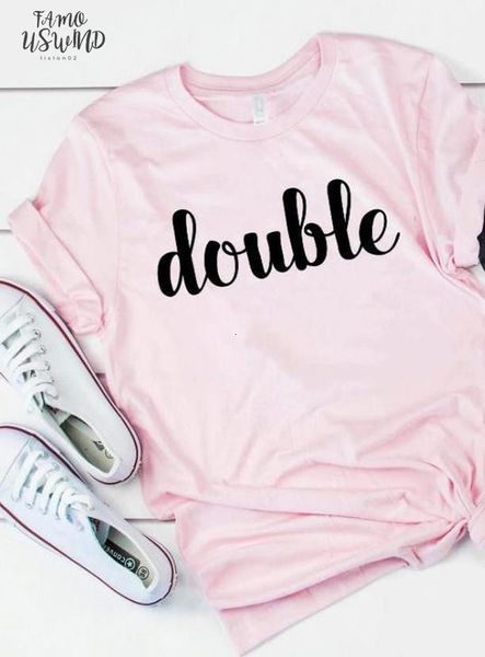 

double trouble e friend print women tshirt cotton casual funny t shirt 90s lady yong girl drop ship s 895, White