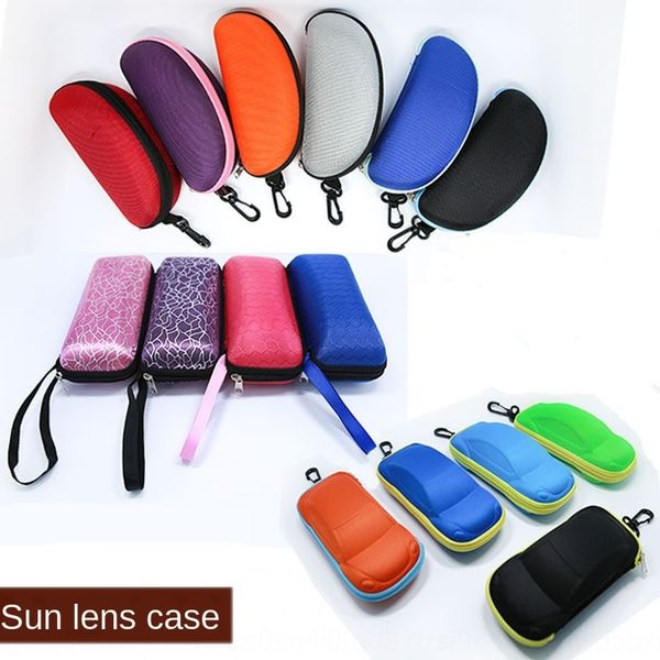 

anti-pressure super large simple fashion sun bag eva case case storage glasses storage box korean zipper glasses box, Blue