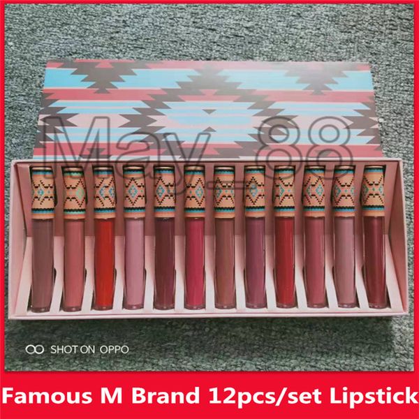 

2020 brand m 12 colors lipgloss lip make up matte lipstick cosmetics with dhl shipping