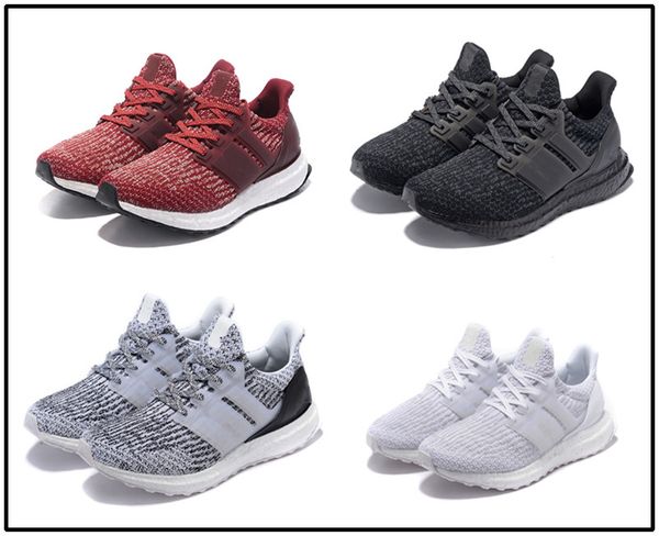 

высокое качество ultraboost 3,0 4,0 кроссовок мужчины женщина ультра подталкивание 3,0 iii primeknit запускает белые черный спорт sneaker 36, Black