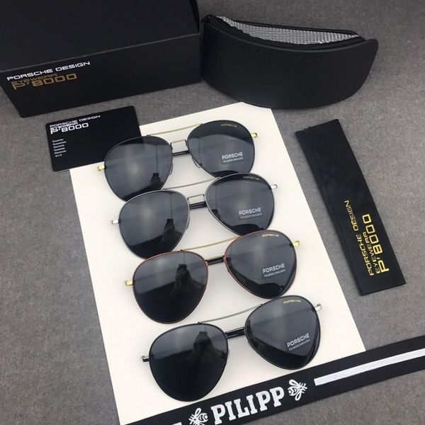 

por men sunglasses fashion men's polarized sunglasses ultra-light ultra-comfortable two-color electroplated sunglasses, White;black