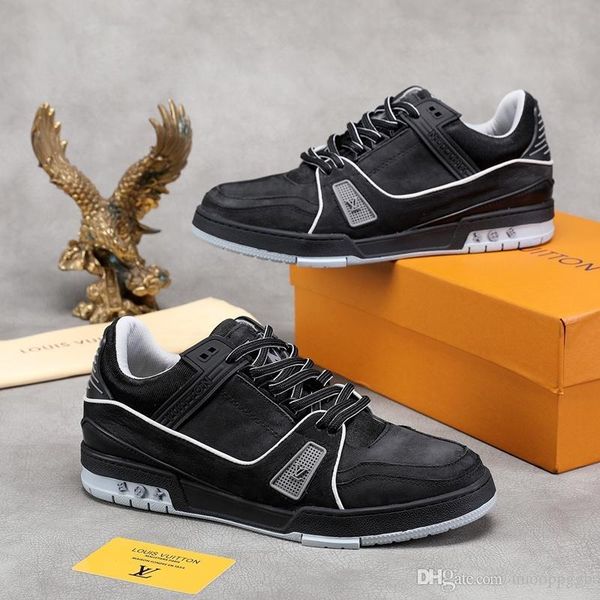 

2020l official website new luxury men's casual fashion shoes, high-quality travel sneakers, fast delivery original box packaging, Black