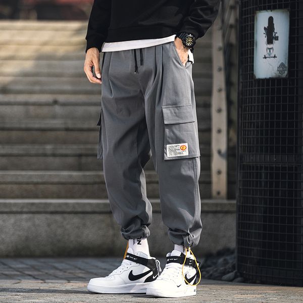 

streetwear summer new nine pants men's plus fertilizer xl loose overalls trend fat joggers hip hop pantalon homme, Black
