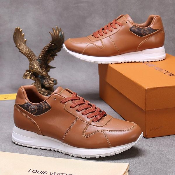 

luxury men shoes fashion run away sneaker casual chaussures pour hommes sports running mens shoes leather big size luxury mens, Black