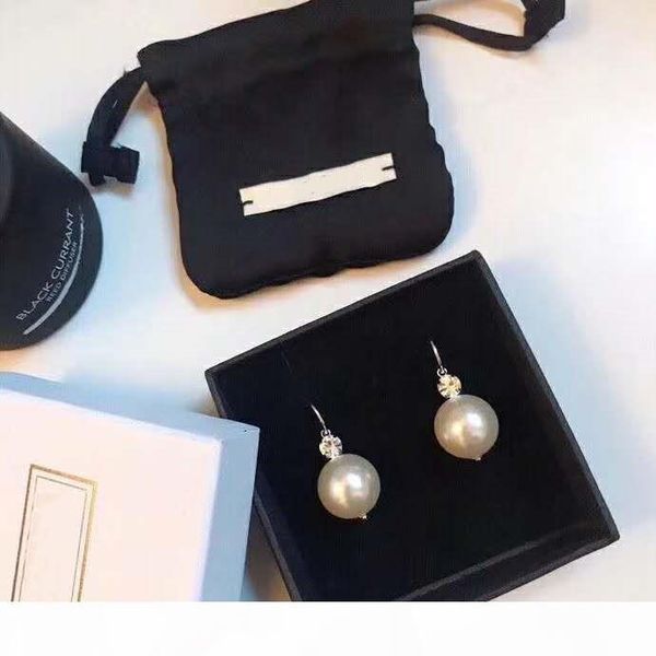 

i explosion simple single diamond pearl designer earrings luxury designer jewelry women earrings, Golden
