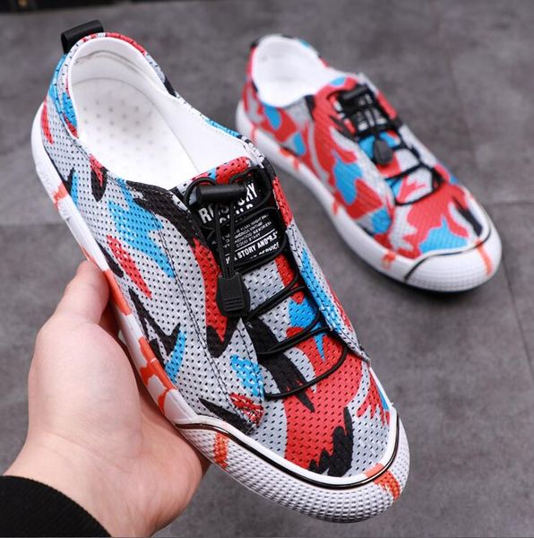 

breathable mesh shoes men's european station running shoes new soft bottom sports casual men's, Black