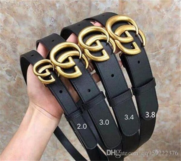 

2019big large buckle genuine leather belt with designer belts men women new mens belts luxury belt ing, Black;brown