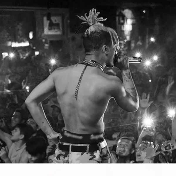 

2018 xxxtentacion rap singer chains men hip hop jewelry silver color thick 316l stainless steel big chunky necklace width 15mm