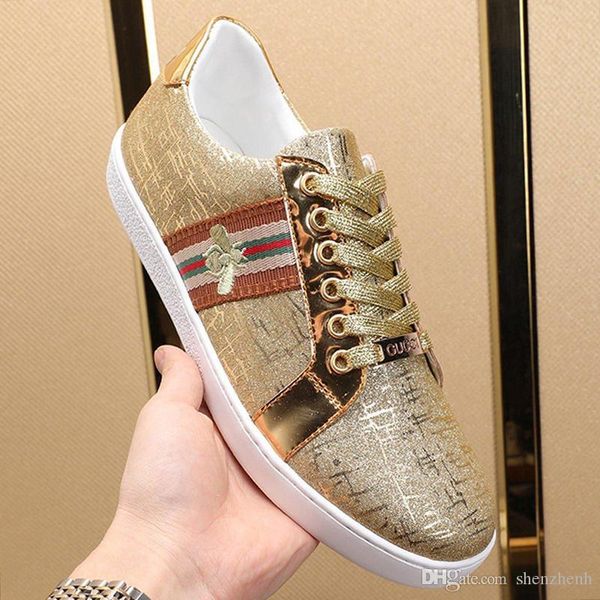 

new arrival men 's ace bees sneaker mens shoes comfortable outdoor walking lightweight sports shoes plus size lace -up low men sho, Black