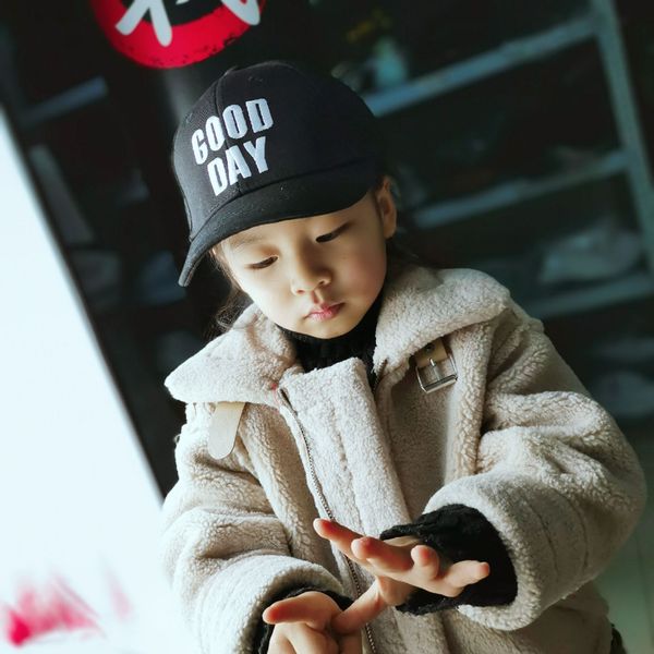 

2019 new korean style children's hip-hop baseball baseball good day summer cap sunshade hip-hop cap outdoor travel, Blue;gray