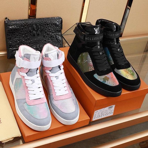 

new luxury mens shoes casual breathable fashion footwears bottes hommes mens shoes casual chaussures pour hommes boombox sneaker boot sa, Black