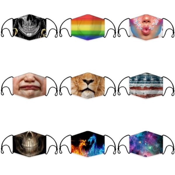 

fashion leopard print face masks designer mask washable dustproof riding cycling men and women outdoor sports print mouth masks#807