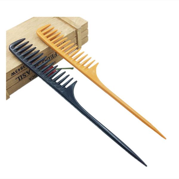 

2 colors new portable wide tooth comb black plastic heat-resistant large wide tooth comb for hair styling tool, Silver