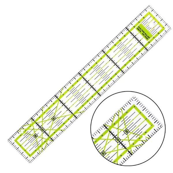 

double-color sewing ruler patchwork feet tailor yardstick cutting quilting diy handmade sewing tools, Black