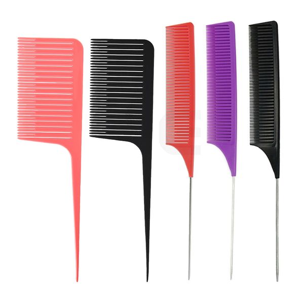 

5x professional weaving highlighting foiling hair comb hair styling comb, Silver