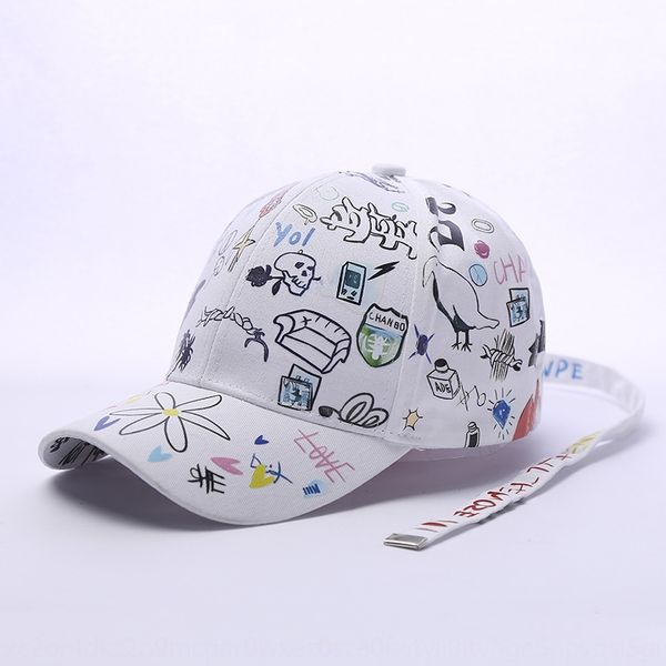 

hipster hat baseball cartoon graffiti baseball cap couple cap casual all-match, Blue;gray