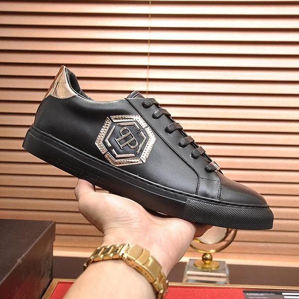 

mens shoes sneakers casual fashion breathable lo -sneakers hexagon luxury herrenschuhe mens shoes fashion with box zapatos de hombre, Black