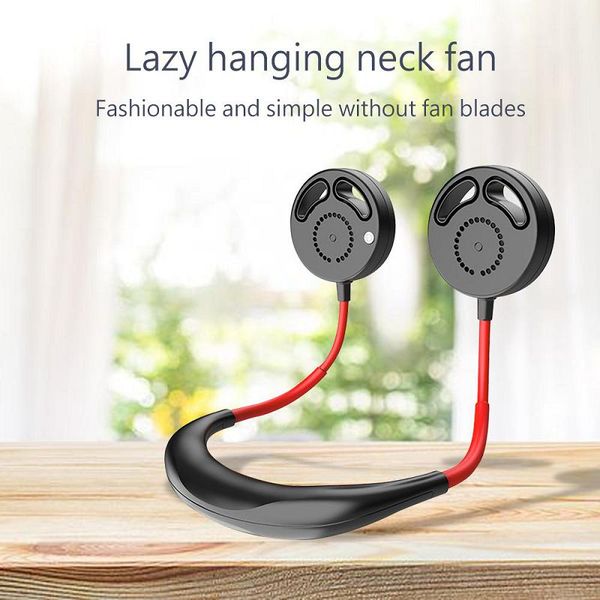 

lazy handing neck fan fashionable simple without fan blades usb fast charging mini portable 3 gear wind fan