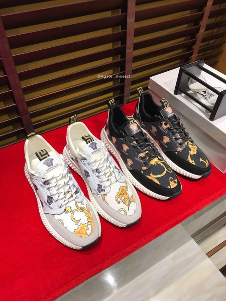 

2021-2020h new products men 's sneakers large size fashion wild lace -up sneakers low -breathable shoes comfortable ,size :38 -45, Black