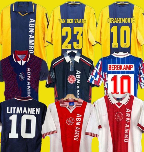 

1989 1994 1995 1997 98 99 ajax retro soccer jersey 2000 2001 2004 05 bergkamp kluivert litmanen seedorf davids overmars babel football shirt, Black;yellow
