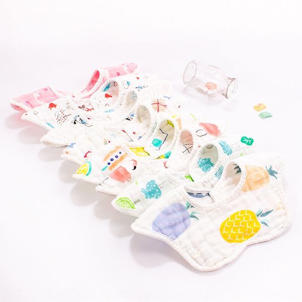 

petal towel 6-layer bubble gauze saliva towel baby 6-layer gauze bib 360-degree bib