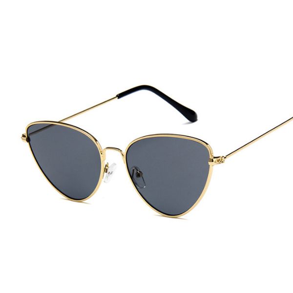 

sunglasses vintage cat eye women brand designer female alloy red black pink mirror street beat shopping oculos, White;black