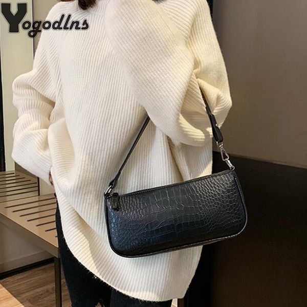 

retro alligator skin pattern female small handbags short strap shoulder bags phone purse evening clutch pu leather