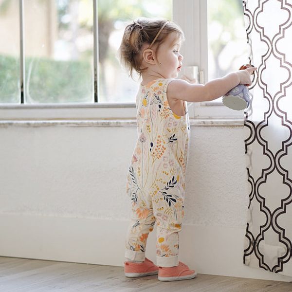 

pudcoco fashion newborn kids toddler baby girl clothes sleeveless romper floral jumpsuit playsuit sunsuit, Blue