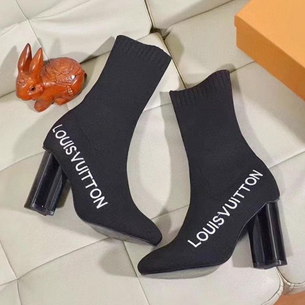 

2020 new listing embroidery pattern womens fashion boots,personality designer womens roman boots casual high heel boots size 35-41 0034, Black