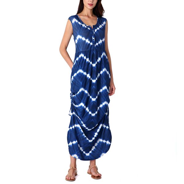 

vfemage women summer buttons pockets drawstring side slits pleated loose casual beach vacation party kaftan long maxi dress 2955, Black;gray