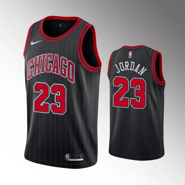 

men's #23 michael jor dans black 2019-20 jersey - statement, Gray