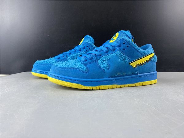 

2020 grateful dead x sb dunk low running shoes mens women blue bears pack skateboarding sneakers size 36-45