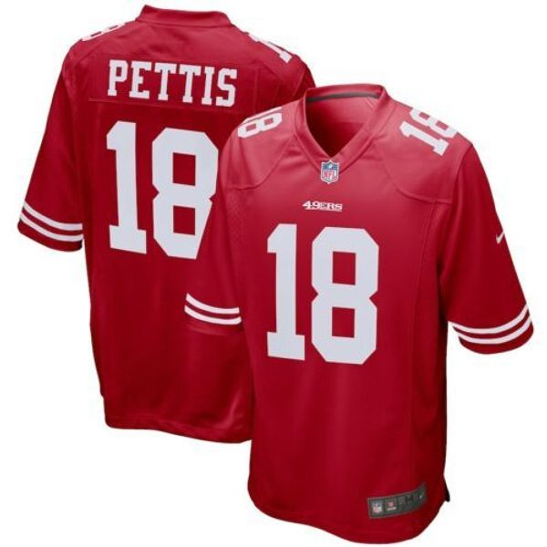 

дешевые данте pettis # 18 мужские scarlet top xs-5xl прошитой футбола трикотажных изделий, Gray