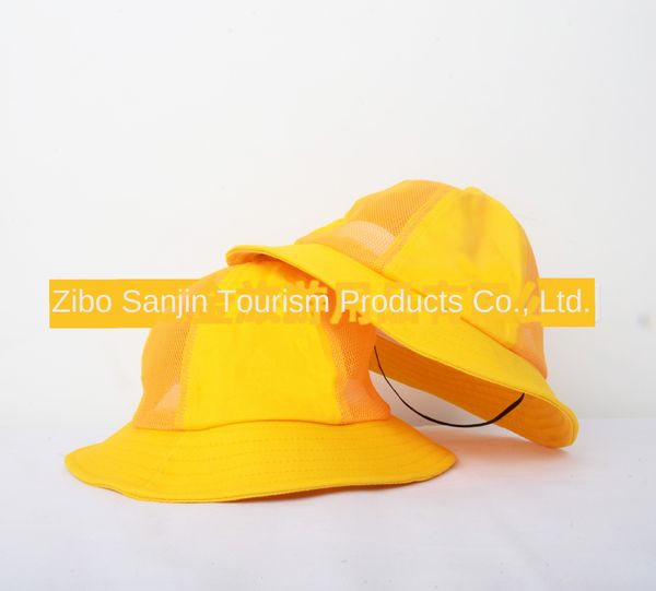

2020 children's thin bucket bucket sun fisherman grid children's sunshade small yellow hat fisherman hat, Blue;gray