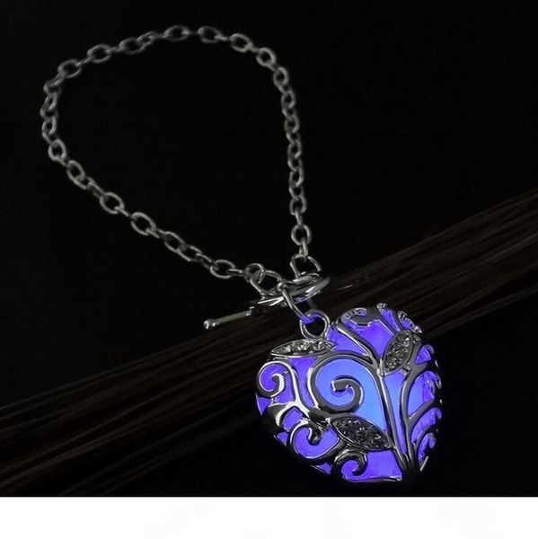 

g explosion -proof diamond life tree marine stars luminous love jewelry fb299 mix order 20 pieces a lot charm bracelets, Golden;silver