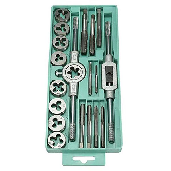 

hand tools 20pcs tap and die set metric thread tap and dies adjustable wrench