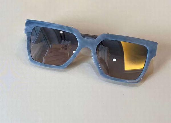 

cool black gold square sunglasses grey lens 56mm fashion millionaire sunglasses 2179 men shades wth box, White;black