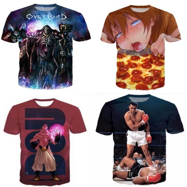 

25styles 3d t sirt printed tsirt men's women sort sleeve casual t-sirt cool summer tees t sirt skull fake two pies style fasion#908, White;black