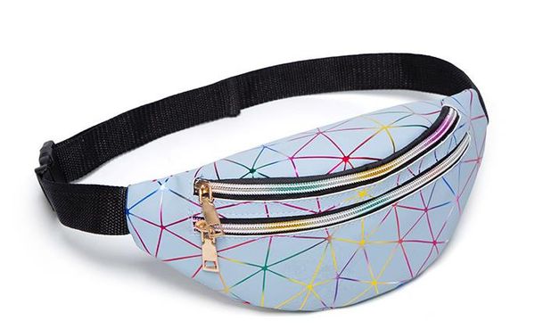 

личность лазерный красочный спорт многослойная горячих женщин сумка талии 2020 новый алмаз lattice креста тела chest сумка