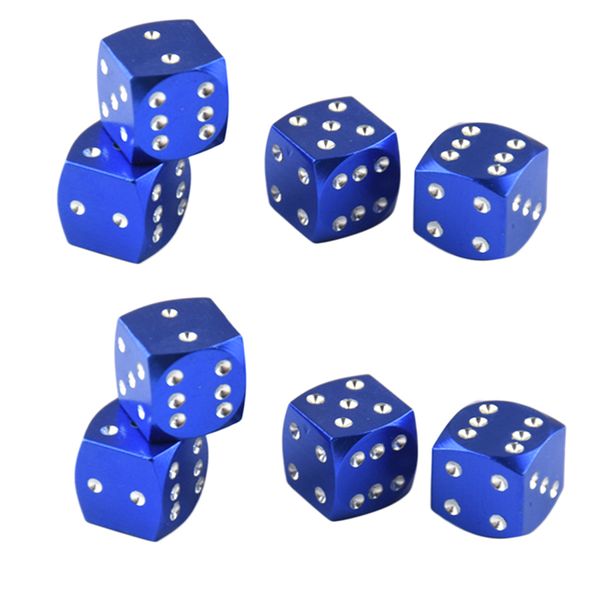 

8 pieces blue dice dust valve caps novelty & glossy