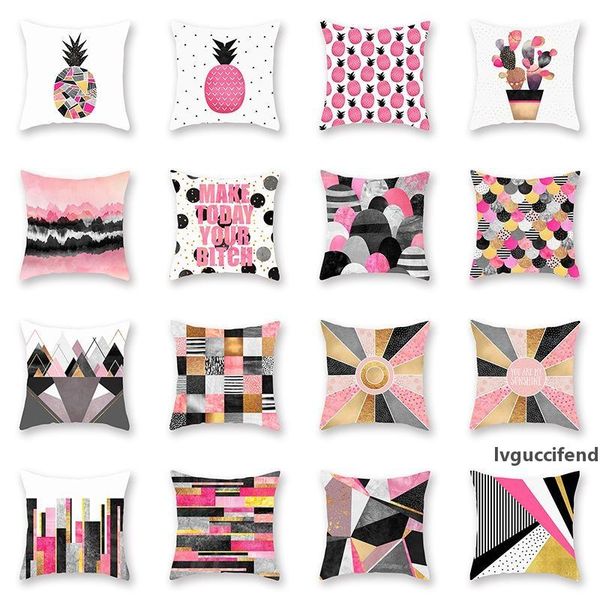 

printing geometric pillow covers cushion cover pineapple square printing pillowcase cushion cover home office sofa car decoration hh7-2028
