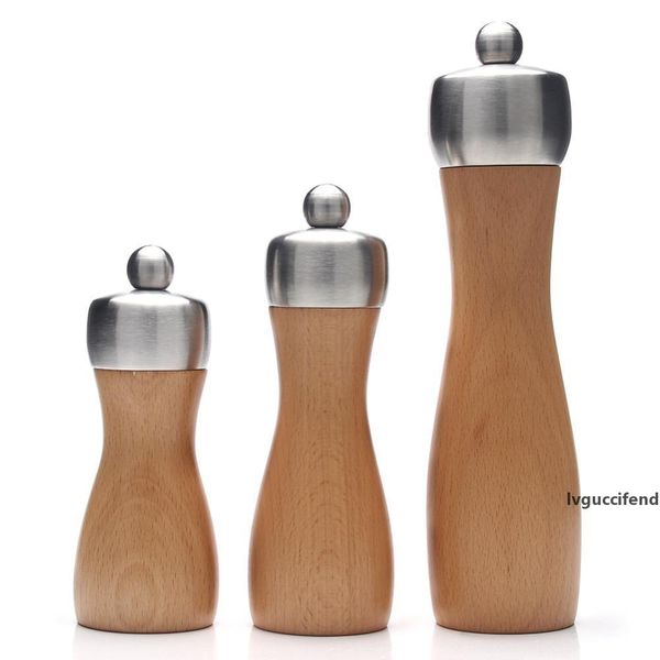 

leeseph premium wooden salt pepper mills grinder, made from european beech and 304 stainless steel, kitchen tools t200507