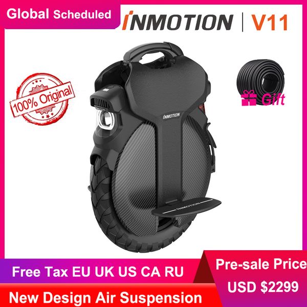 

presell inmotion v11 unicycle air suspension 84v 2000w self scooter electric build-in handle monowheel hoverboard