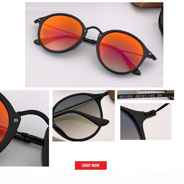 

2019 sale round sunglasses women brand designer uv400 retro sunglass driving mirror women lady men female sunglass gradient gafas 2447, White;black