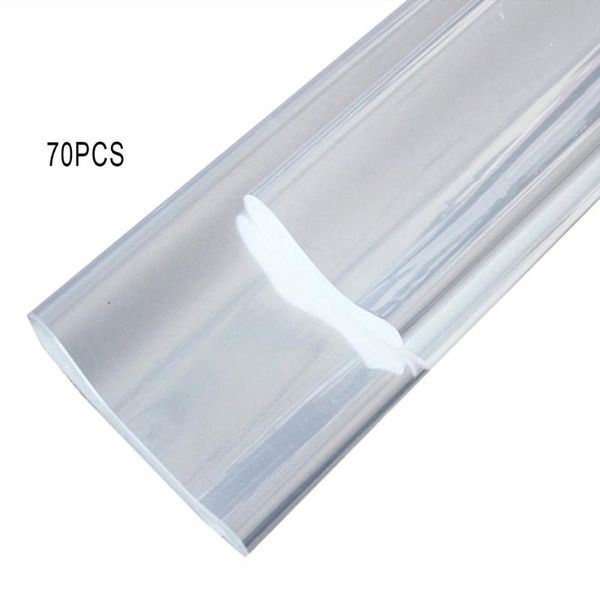 

70 шт / комплект 54x54cm прозрачный толстый пластик букет оберточной бумаги цветочный водонепроницаемый опп ручной пылезащитно