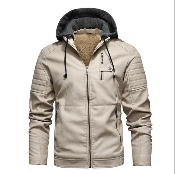 

2020 mens designer hooded jackets zipper stand collar coats long sleeved slim warm mens casual clothing, Black;brown