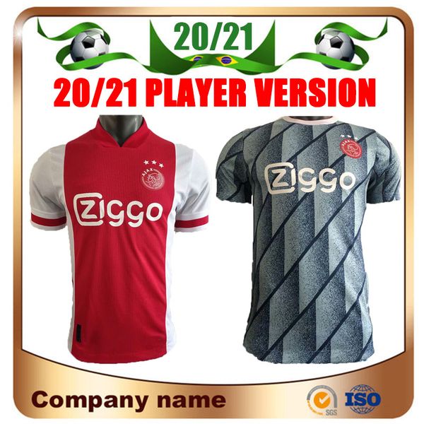 

20/21 ajax player version home soccer jerseys 2020 ajax away neres tadic de ligt ziyech soccer shirt de jong promes football uniforms, Black;yellow